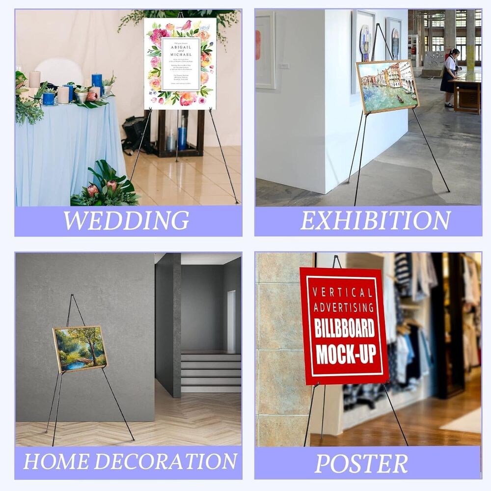 Easel Stand 2 Sturdy Display for Wedding Instant Tripod Portable Floor Easel 63"